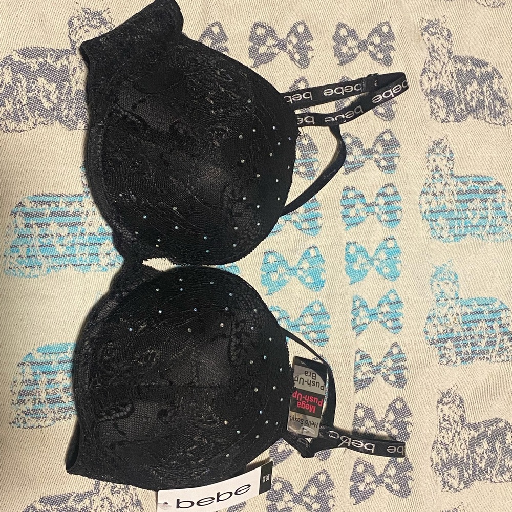 Brand new bebe lace mega push up bra.